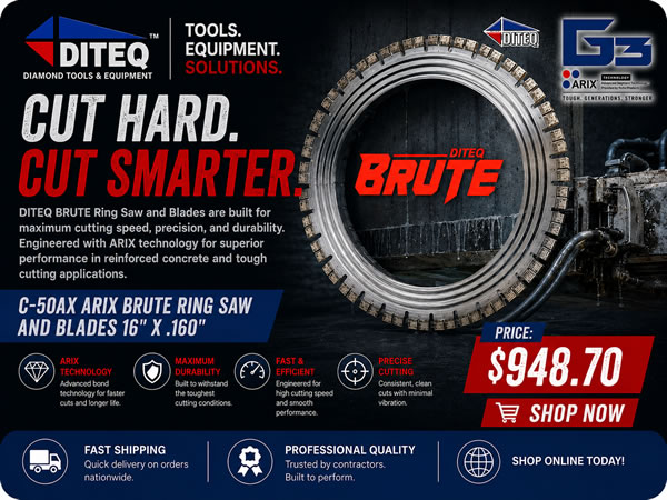 C-50AX Arix BRUTE Ring Saw and Blades 16" x .160"